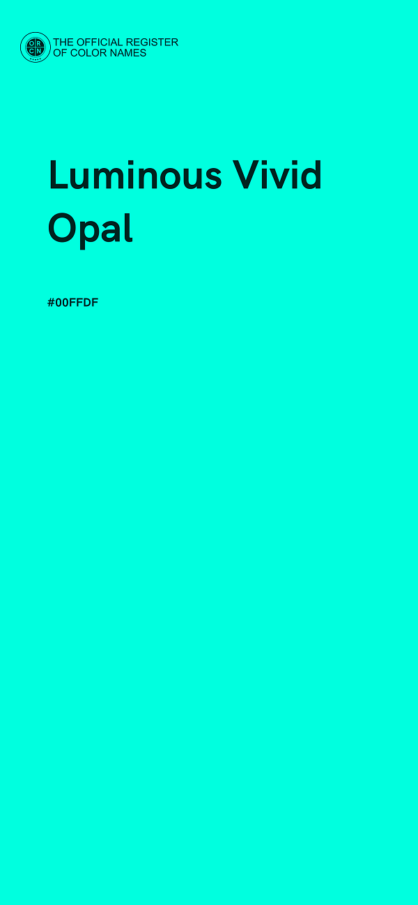 #00FFDF - Luminous Vivid Opal color image