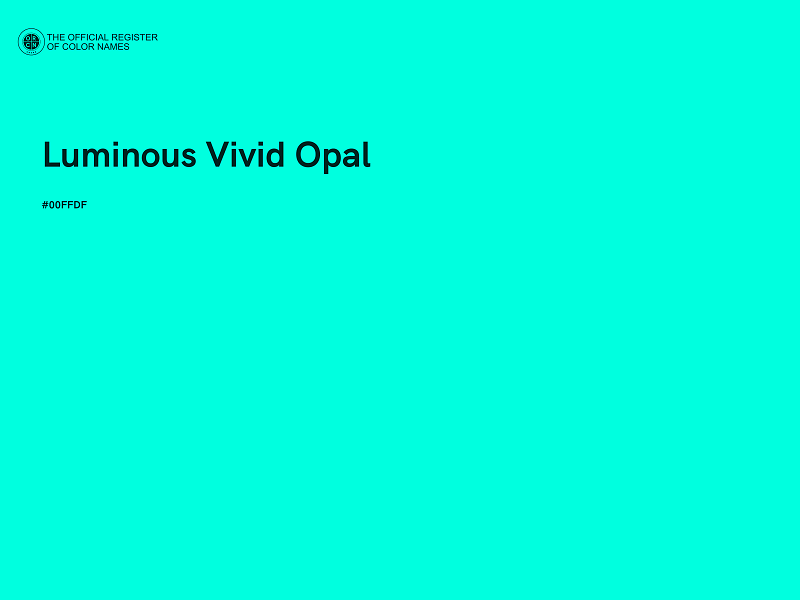 #00FFDF - Luminous Vivid Opal color image