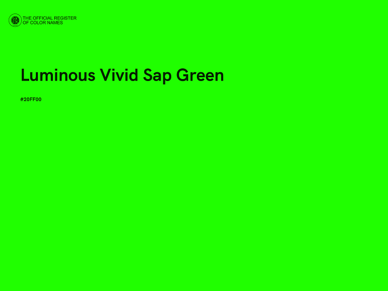 #20FF00 - Luminous Vivid Sap Green color image