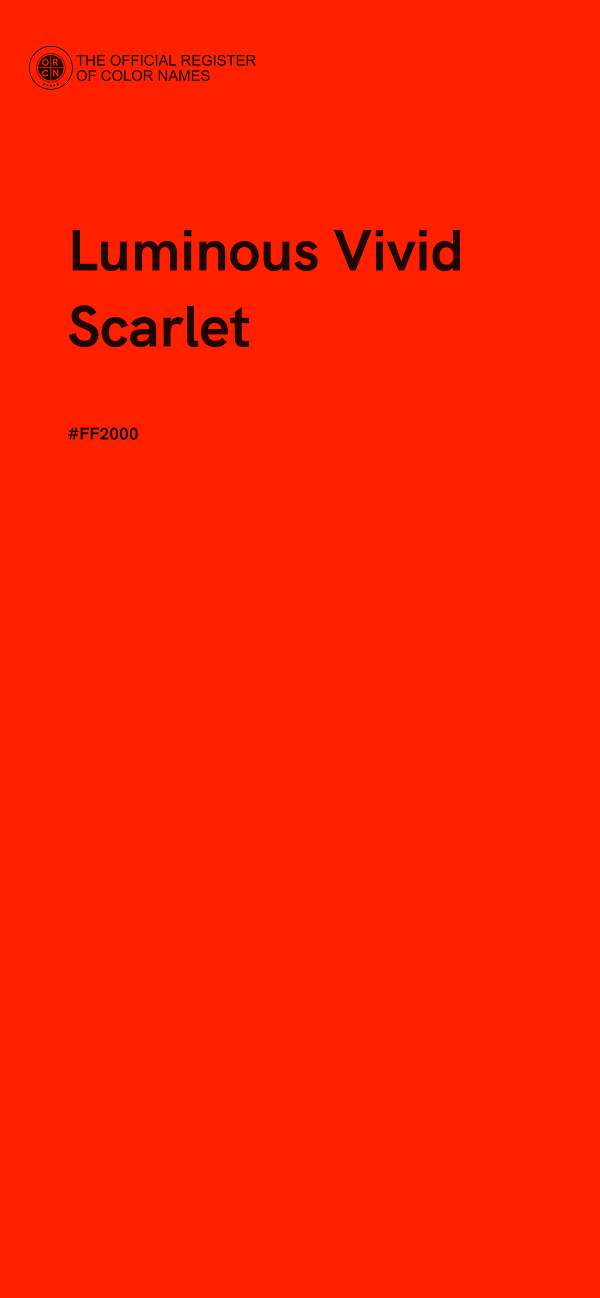 #FF2000 - Luminous Vivid Scarlet color image