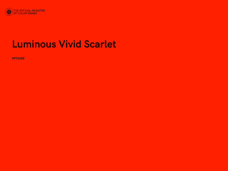 #FF2000 - Luminous Vivid Scarlet color image