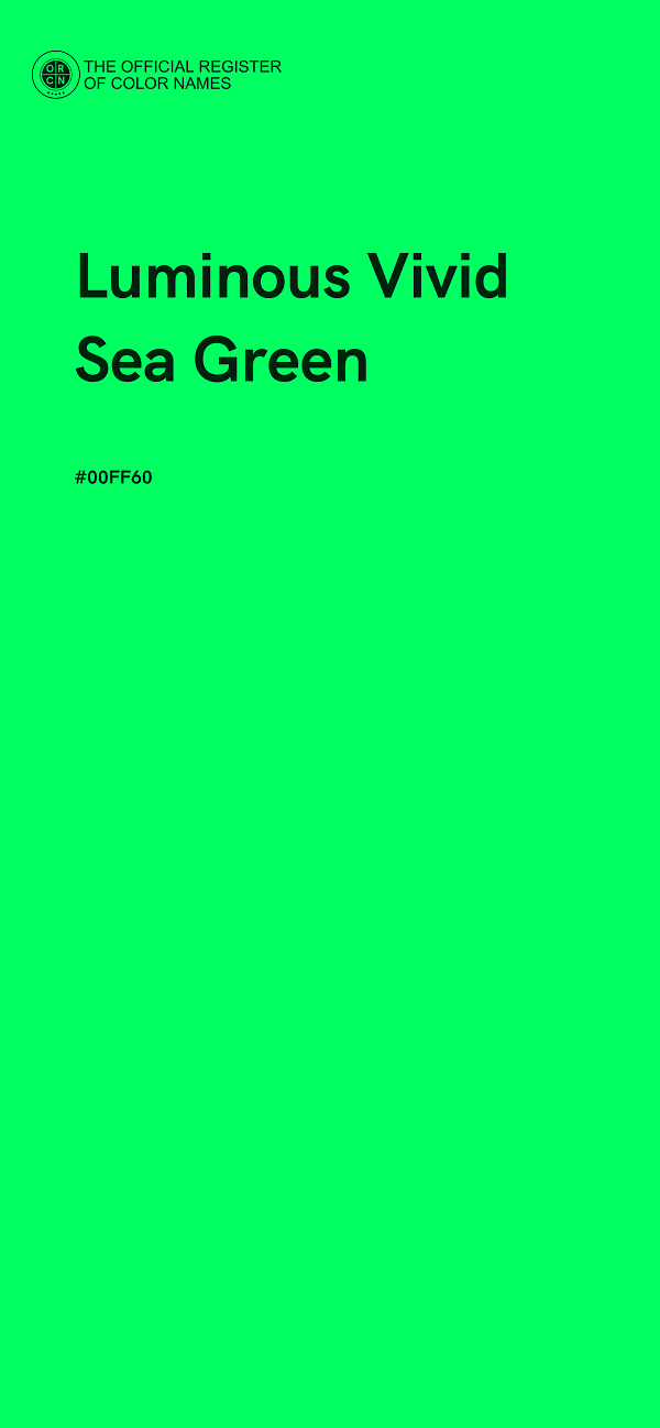 #00FF60 - Luminous Vivid Sea Green color image