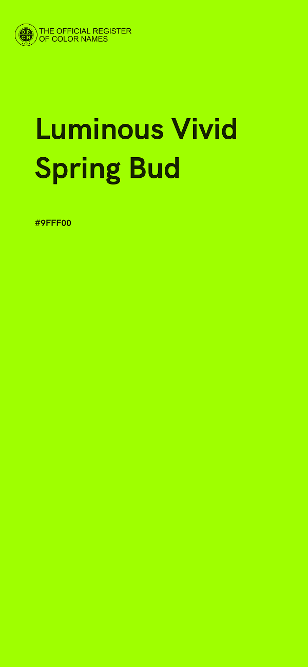 #9FFF00 - Luminous Vivid Spring Bud color image
