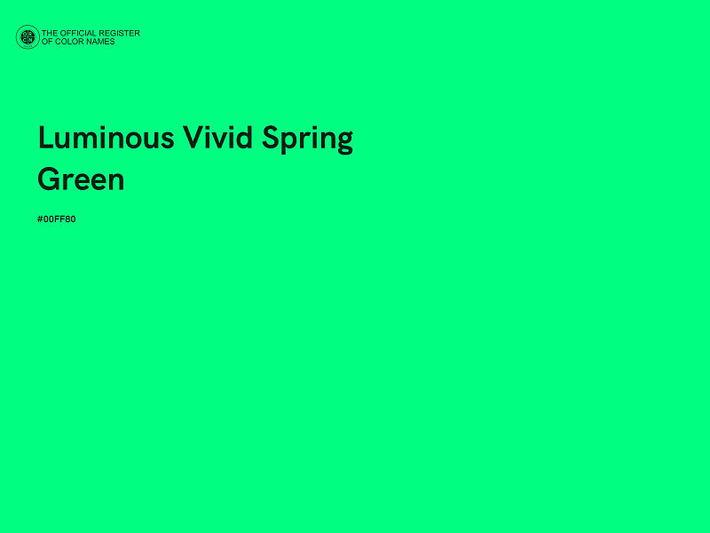 #00FF80 - Luminous Vivid Spring Green color image