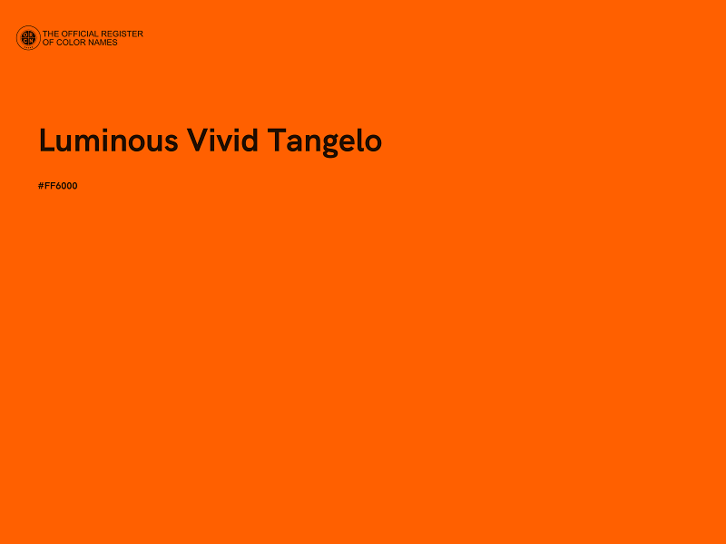 #FF6000 - Luminous Vivid Tangelo color image