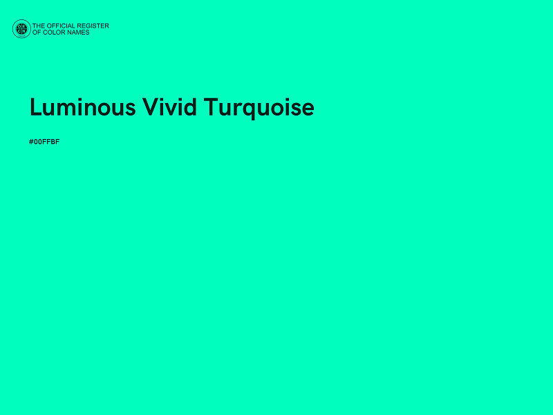 #00FFBF - Luminous Vivid Turquoise color image