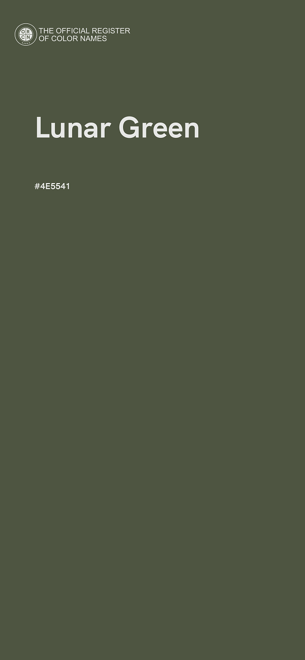 #4E5541 - Lunar Green color image