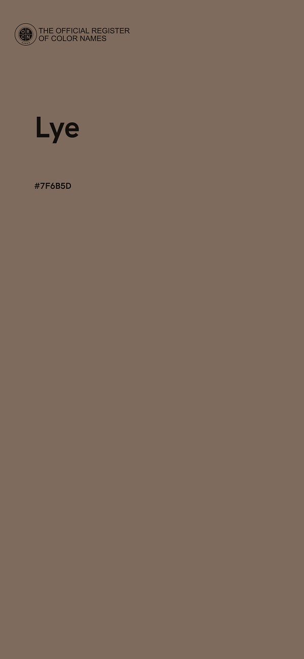 #7F6B5D - Lye color image
