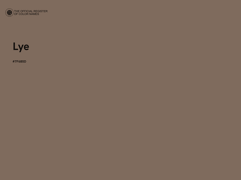 #7F6B5D - Lye color image