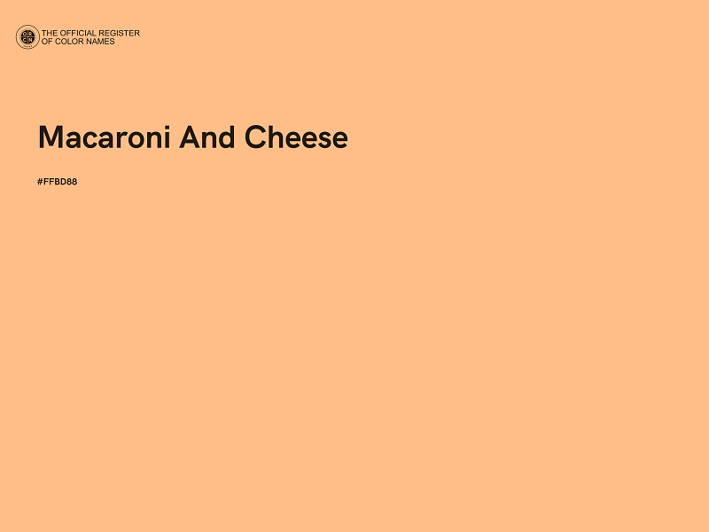 #FFBD88 - Macaroni And Cheese color image