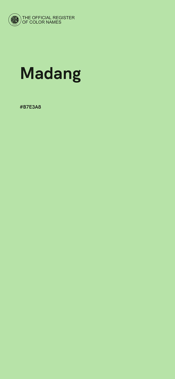#B7E3A8 - Madang color image