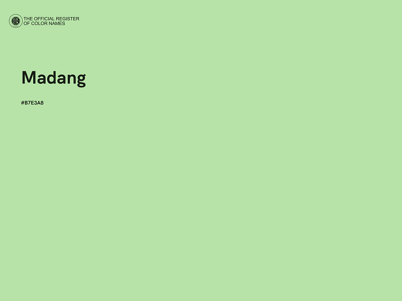 #B7E3A8 - Madang color image
