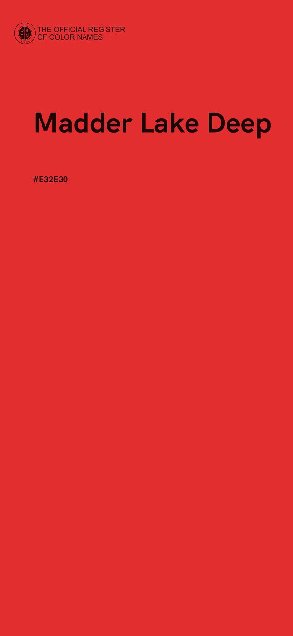 #E32E30 - Madder Lake Deep color image