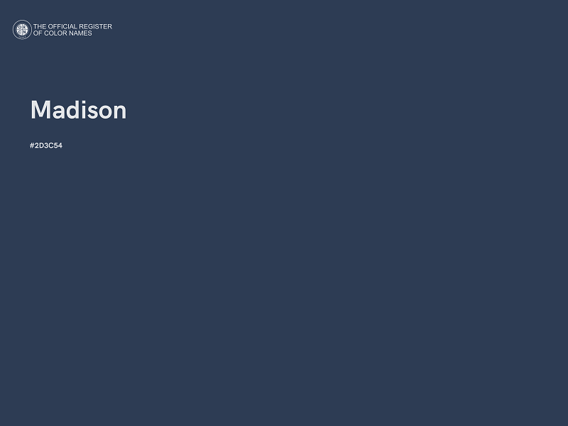 #2D3C54 - Madison color image