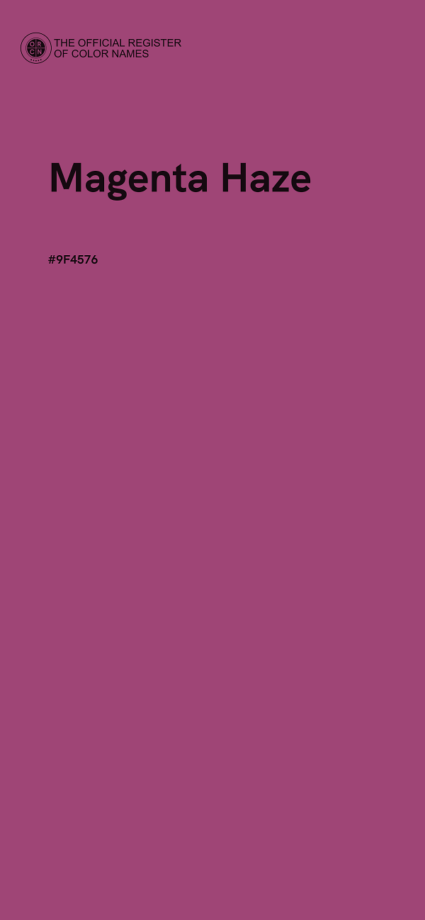 #9F4576 - Magenta Haze color image