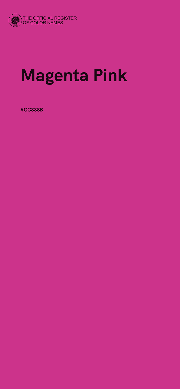 #CC338B - Magenta Pink color image