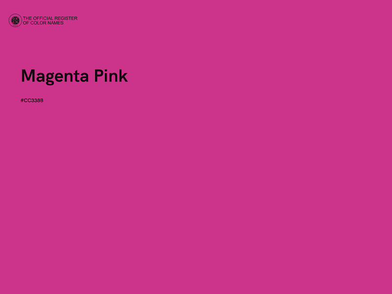 #CC338B - Magenta Pink color image