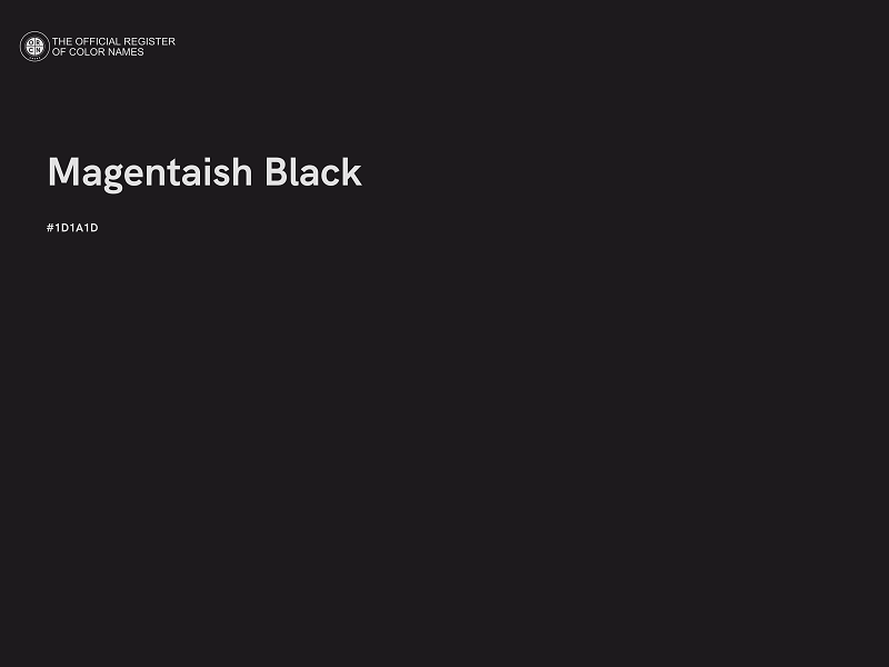 #1D1A1D - Magentaish Black color image