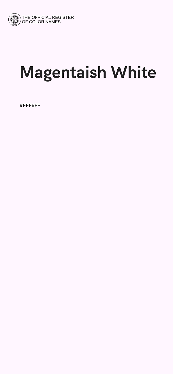 #FFF6FF - Magentaish White color image