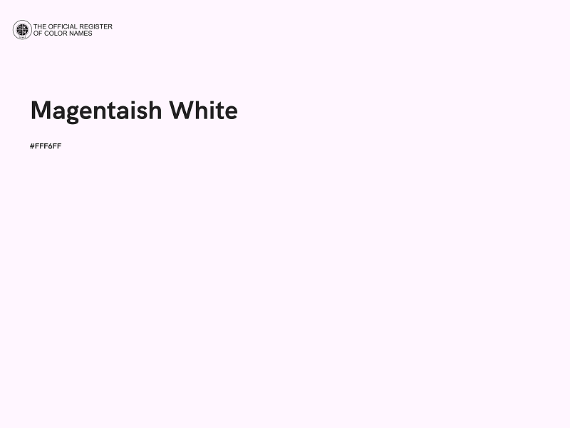 #FFF6FF - Magentaish White color image