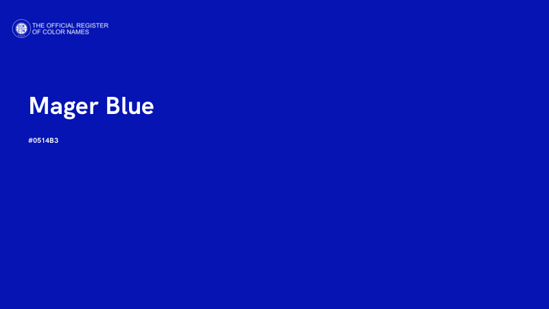 #0514B3 - Mager Blue color image