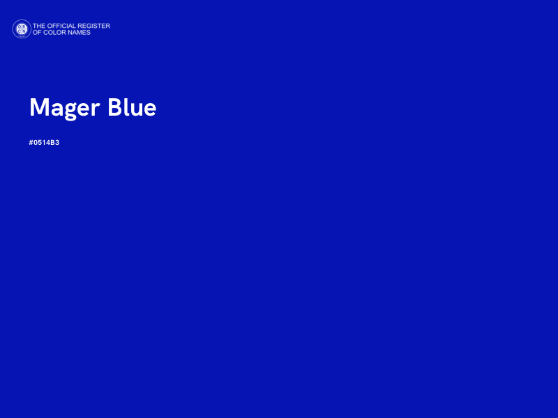 #0514B3 - Mager Blue color image