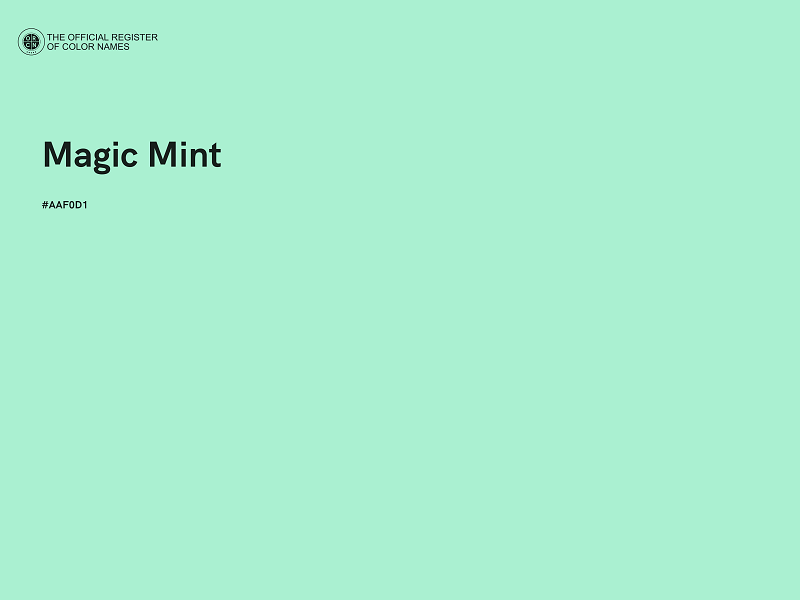 #AAF0D1 - Magic Mint color image