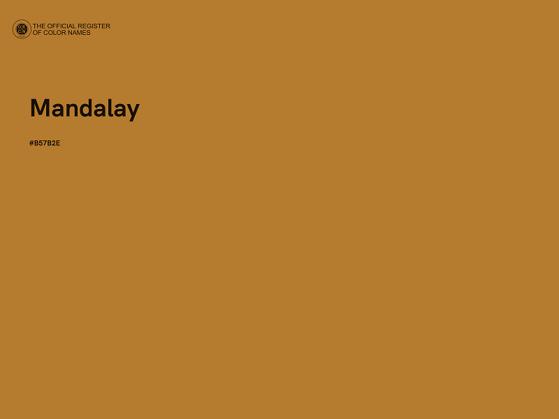 #B57B2E - Mandalay color image
