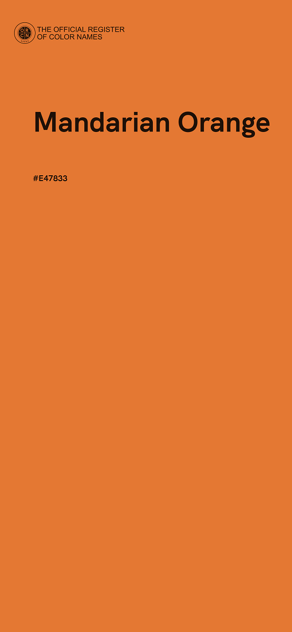 #E47833 - Mandarian Orange color image