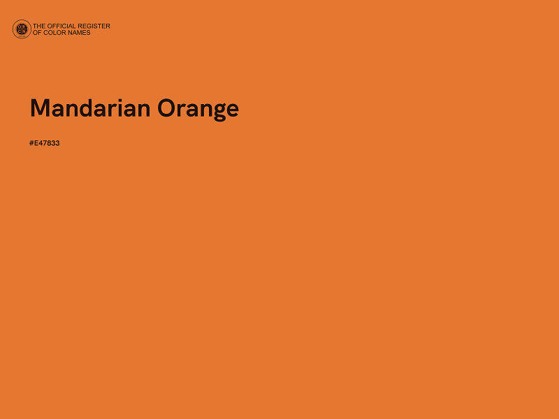 #E47833 - Mandarian Orange color image