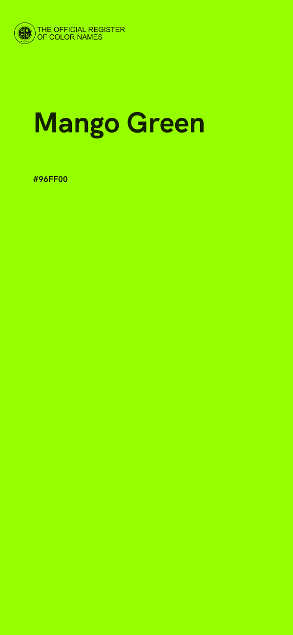 #96FF00 - Mango Green color image