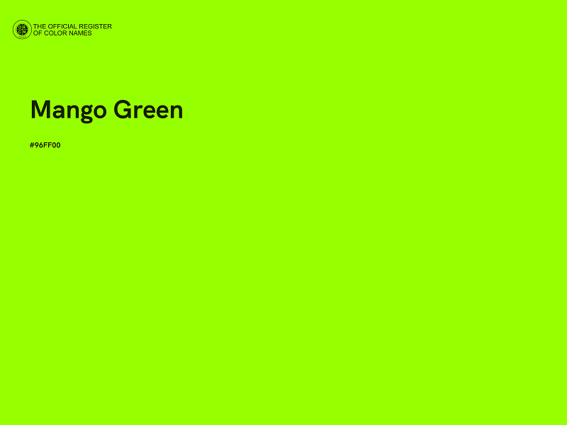 #96FF00 - Mango Green color image