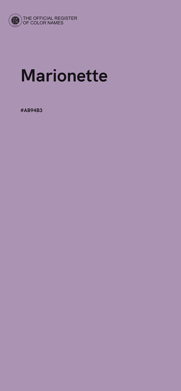 #AB94B3 - Marionette color image