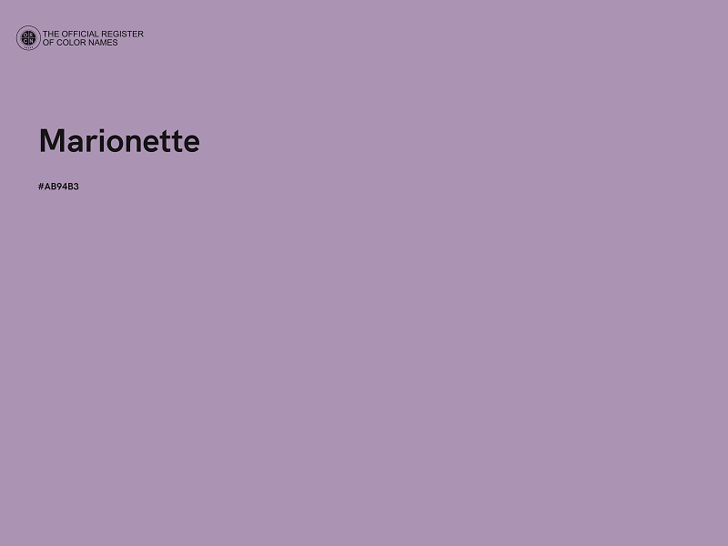 #AB94B3 - Marionette color image