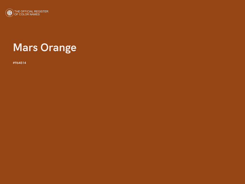 #964514 - Mars Orange color image