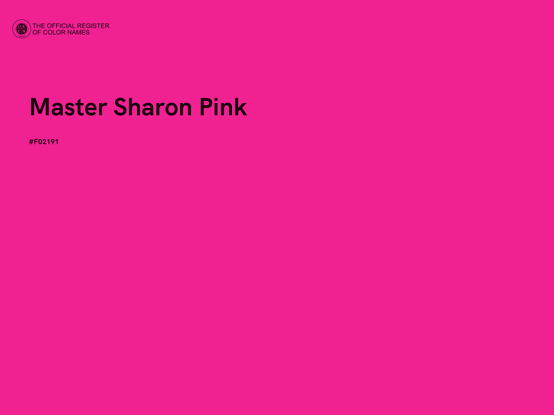 #F02191 - Master Sharon Pink color image