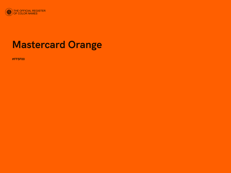 #FF5F00 - Mastercard Orange color image