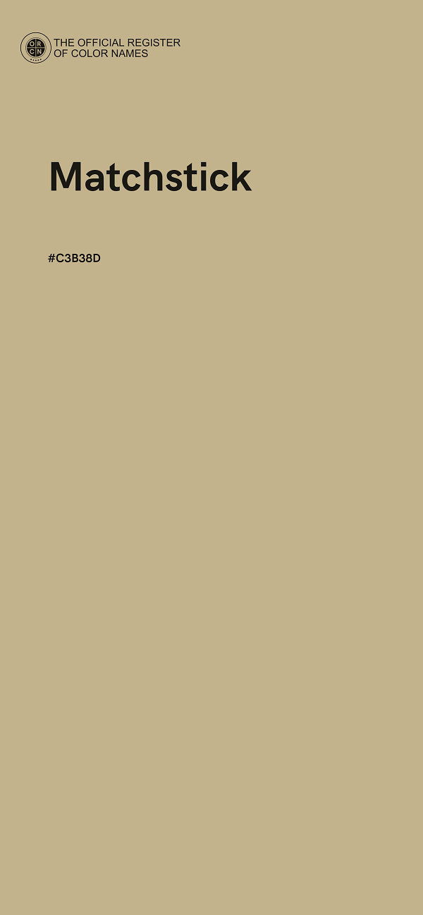 #C3B38D - Matchstick color image