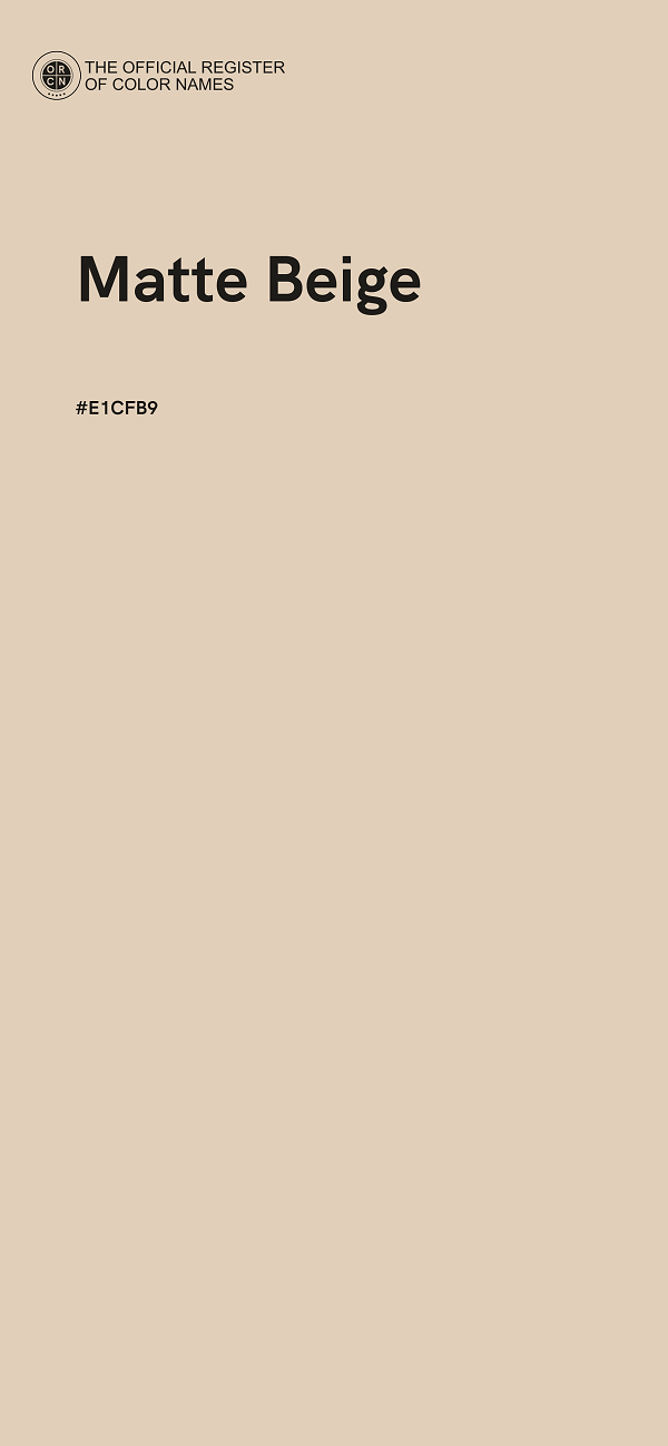 #E1CFB9 - Matte Beige color image