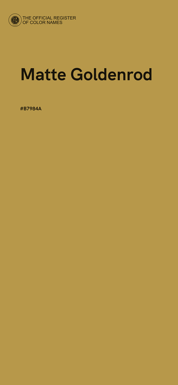 #B7984A - Matte Goldenrod color image