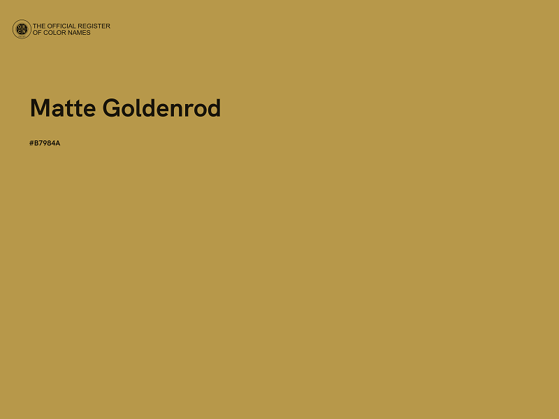 #B7984A - Matte Goldenrod color image