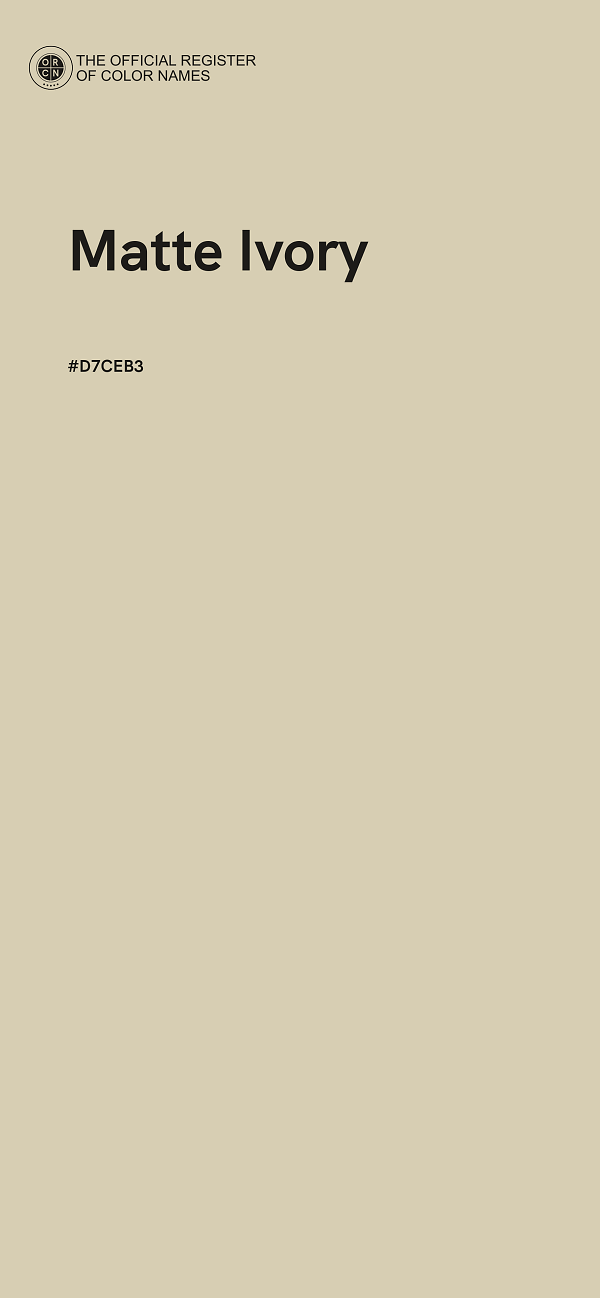 #D7CEB3 - Matte Ivory color image