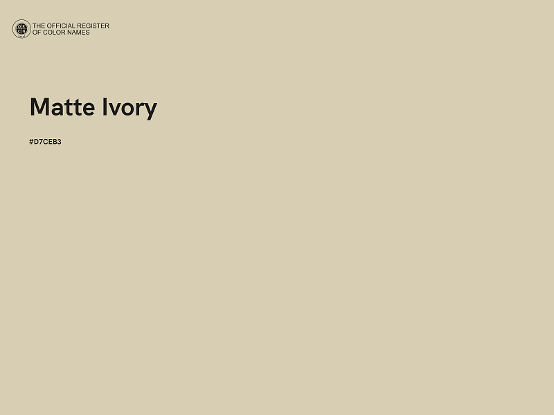 #D7CEB3 - Matte Ivory color image