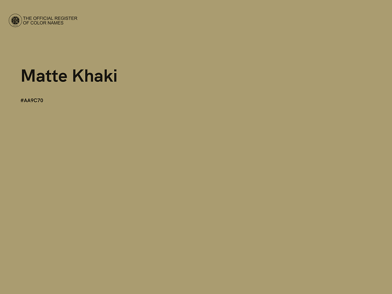 #AA9C70 - Matte Khaki color image