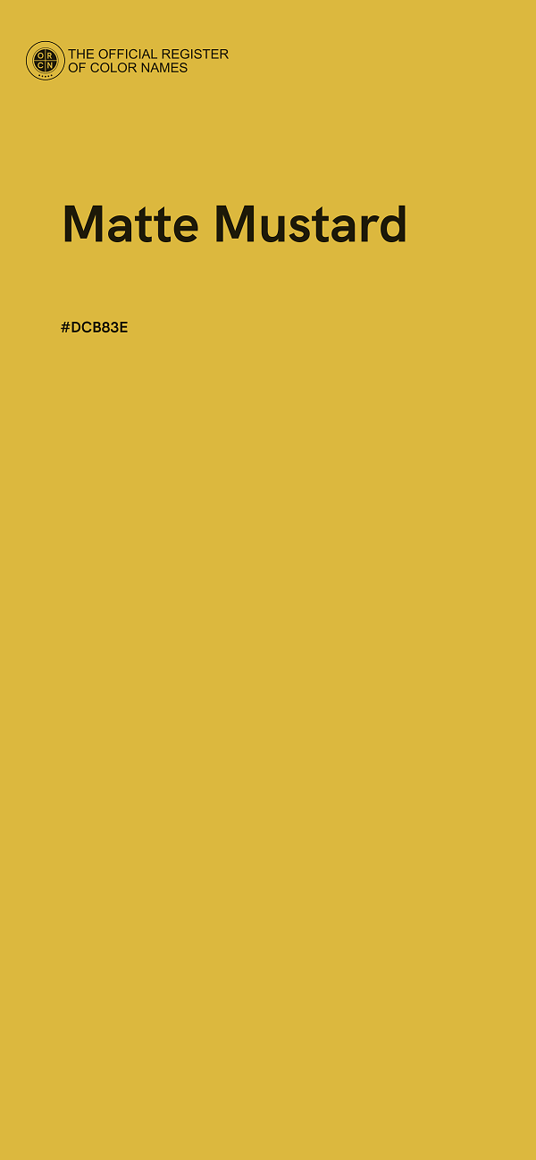 #DCB83E - Matte Mustard color image