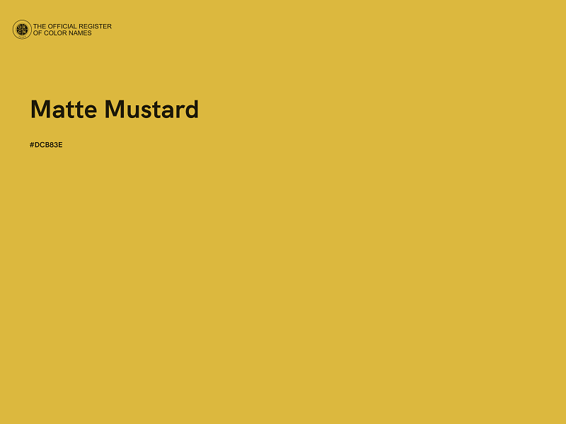 #DCB83E - Matte Mustard color image