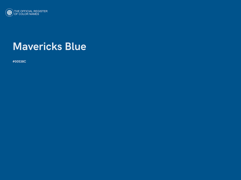 #00538C - Mavericks Blue color image
