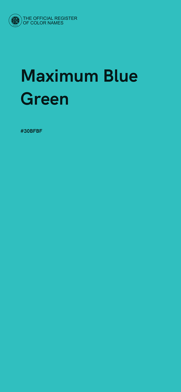 #30BFBF - Maximum Blue Green color image