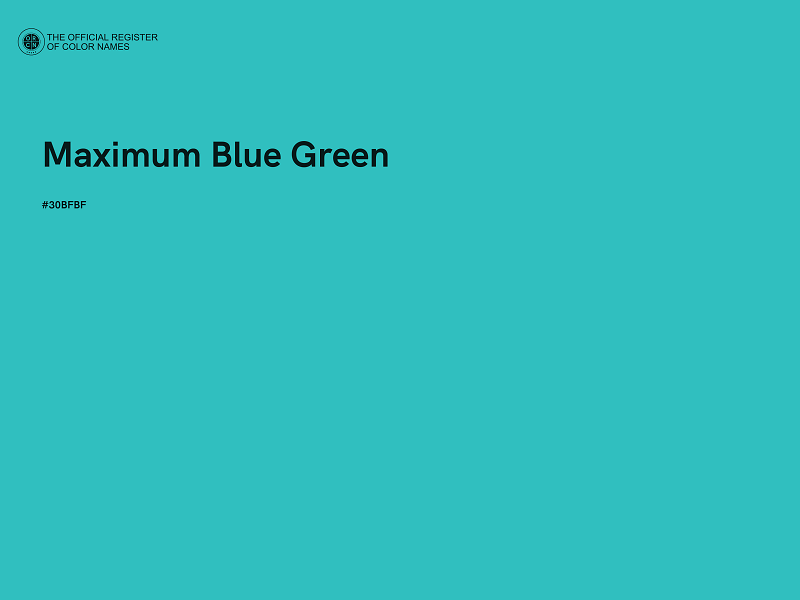 #30BFBF - Maximum Blue Green color image