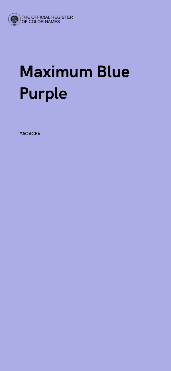 #ACACE6 - Maximum Blue Purple color image